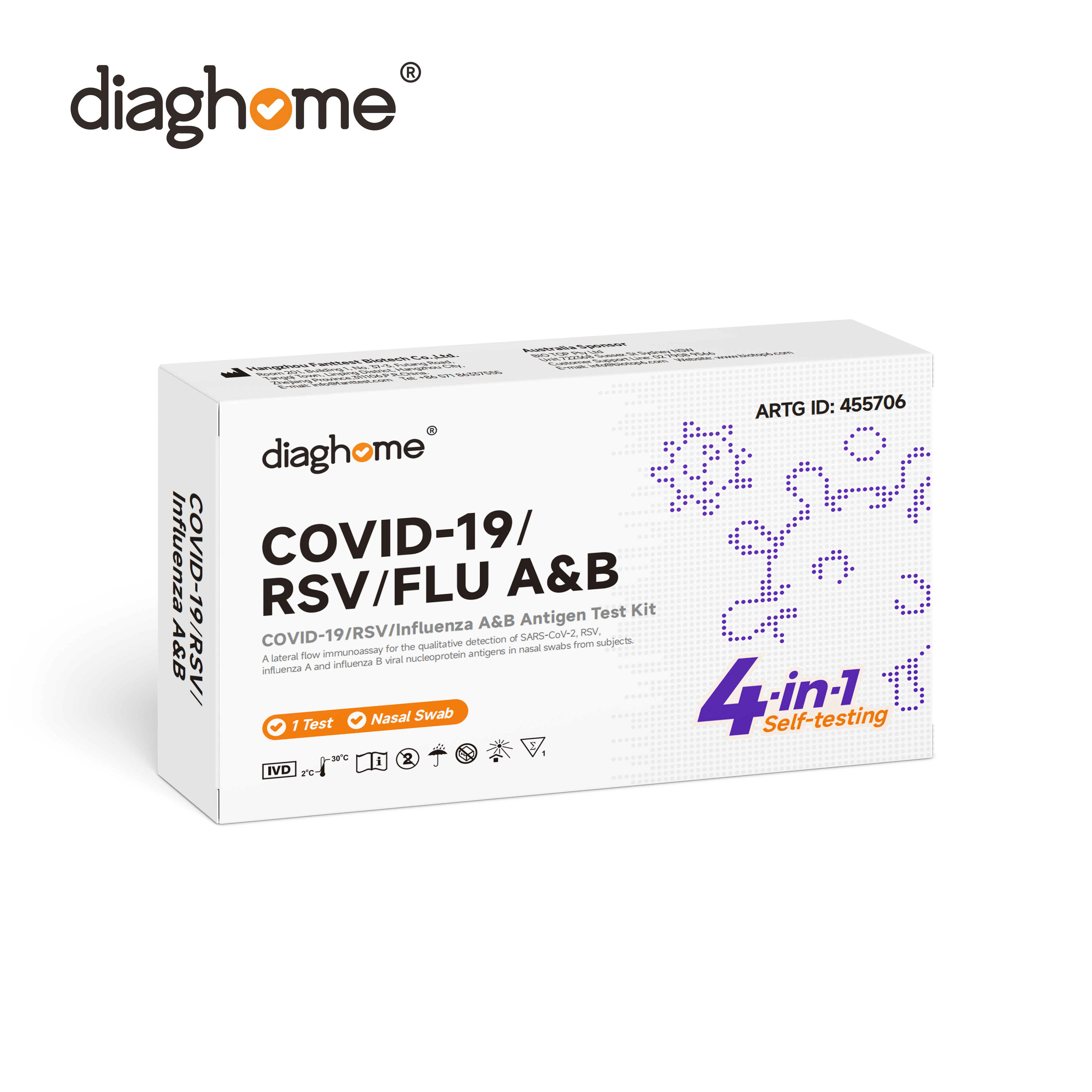 diaghome_COVID-19/RSV/Influenza A&B Antigen Test Kit
