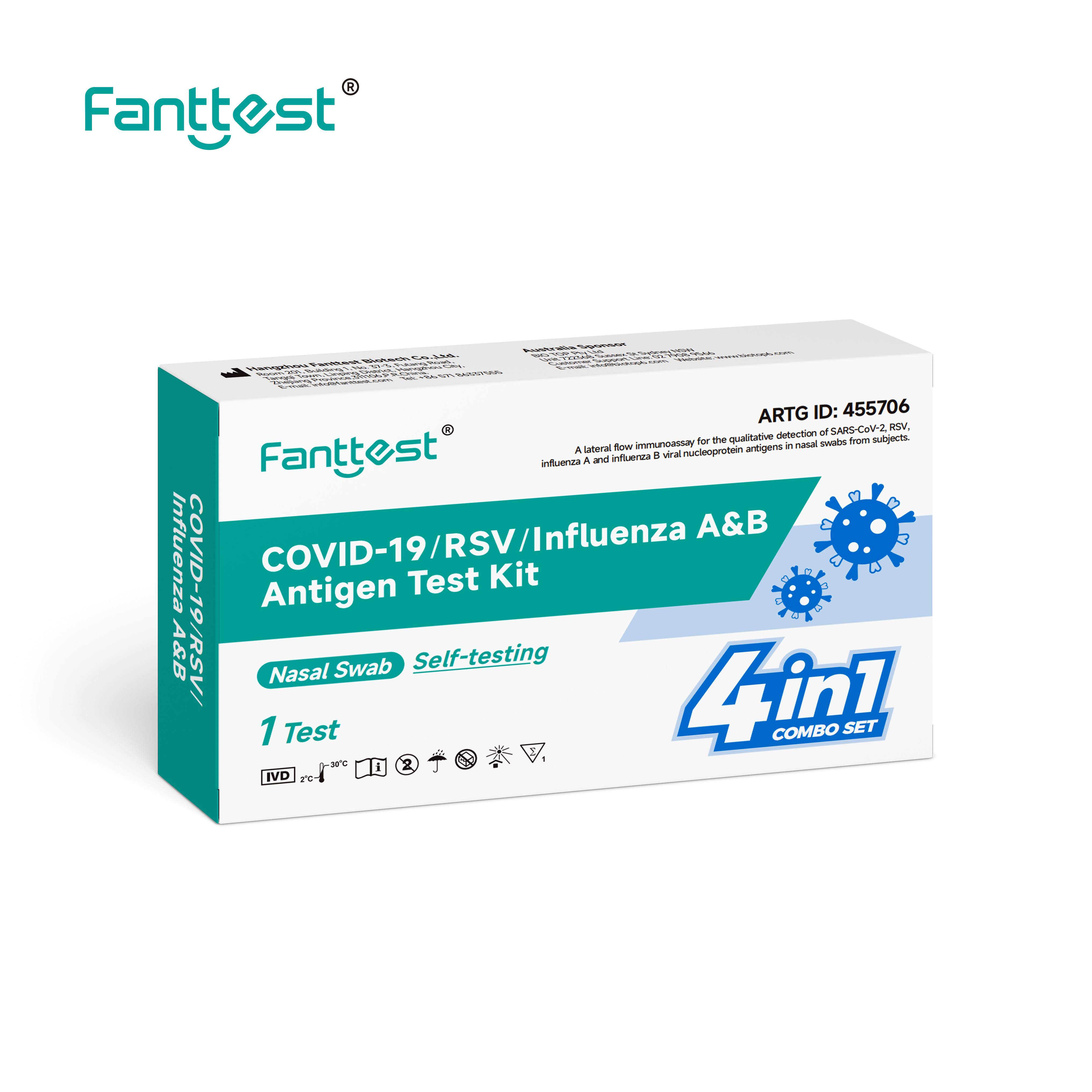 Fanttest_COVID-19/RSV/Influenza A&B Antigen Test Kit