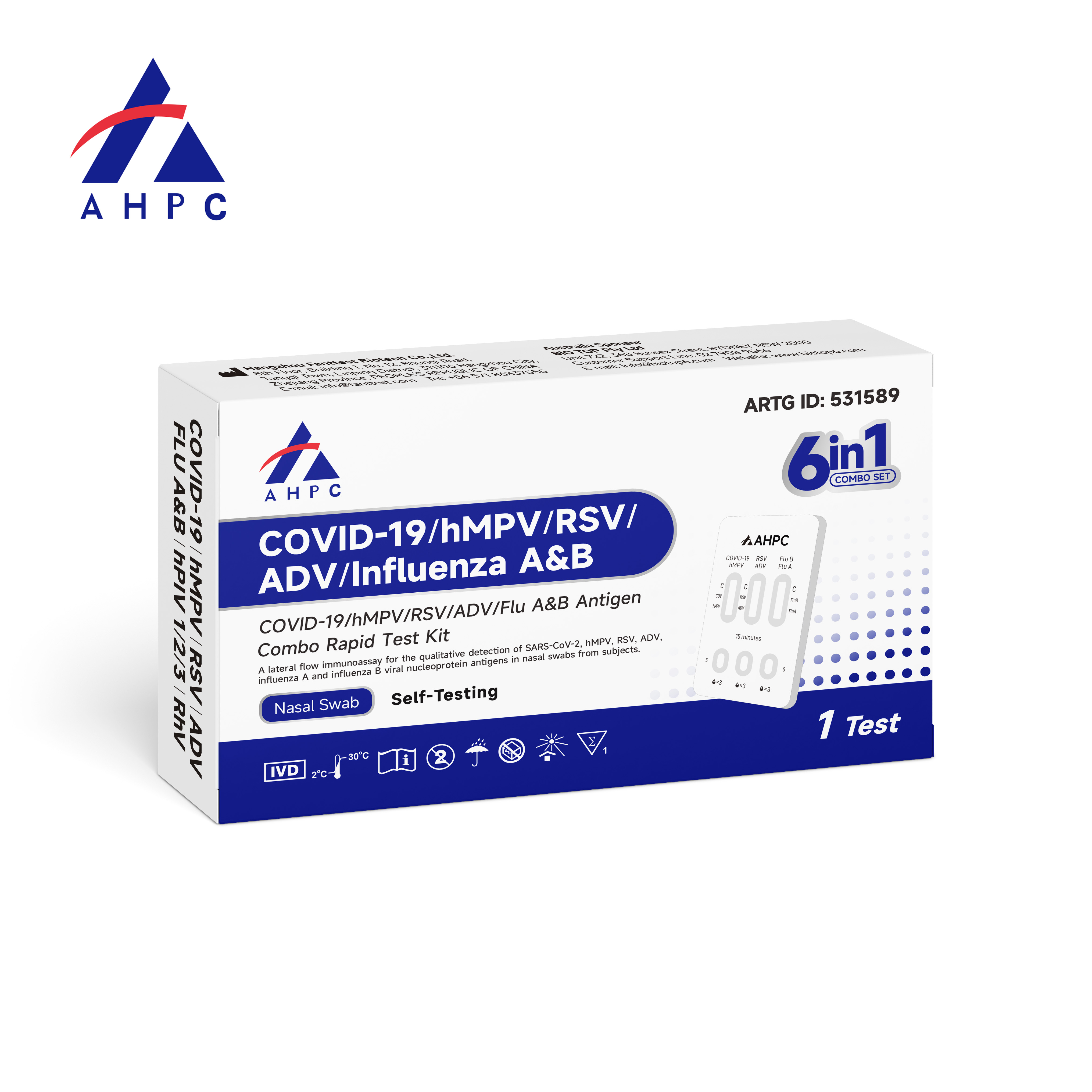 AHPC_COVID-19/hMPV/RSV/ADV/Flu A&B Antigen Combo Rapid Test Kit