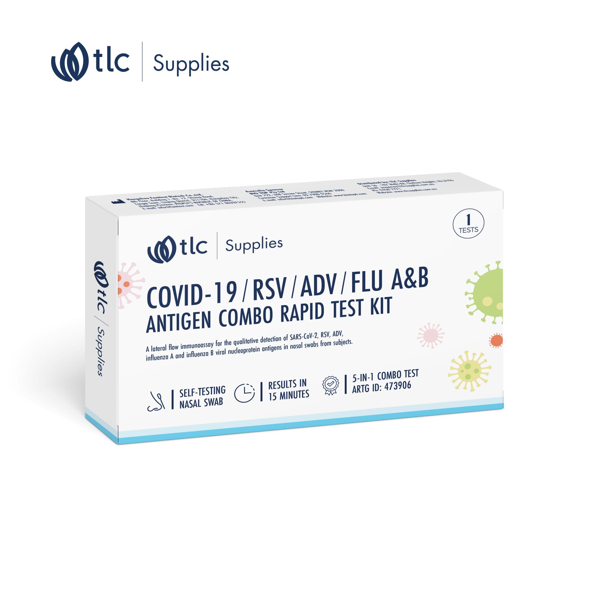 tlc_COVID-19/RSV/ADV/FLU A&B Antigen Combo Rapid Test Kit